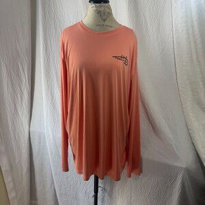 Reel Life Sun Ray Defender Series Coral Long Sleeve Shirt UPF 50+ Lightweight
